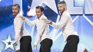 Yanis Marshall, Arnaud and Mehdi in their high heels spice up the stage | Britains Got Talent 2014