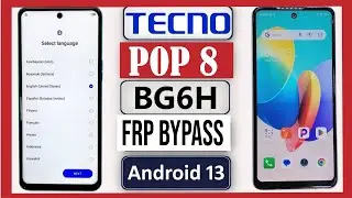 Tecno Pop 8 FRP Bypass Android 13 Without PC | Tecno Pop 8 (BG6h) Google Account Unlock 2024 |