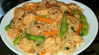 How to make Shrimp Lo mein | Seafood chow mein