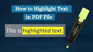 How to Highlight Text in a PDF File | Easy Way to PDF Highlighting | Learn With Sazzad