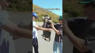 Swapping Longboards with a Pro Racer ^^