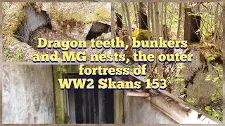 Dragon teeth, bunkers and MG nests at the outer fortification of Skans 153, the WW2 mountain fort.