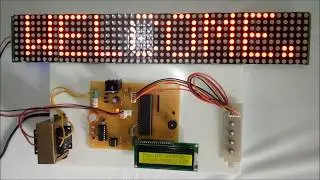 Electronic notice board using Matrix LEDs rolling display