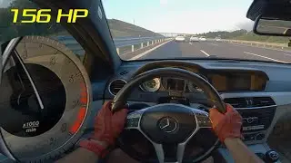 2012 MERCEDES BENZ C 180 AMG //0- 100 // Topspeed - AUTOBAHN POV Test Drive I 4K