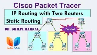 IP Routing with 2 Routers with cisco packet tracer | Static IP Routing in with cisco packet tracer