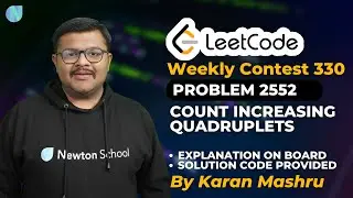 Leetcode Weekly Contest 330 | 2552 : Count Increasing Quadruplets Solution |Explanation+ Code| Hindi