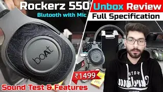 Boat Rockerz 550 UNBOXING and REVIEW | Black | Sound Test | Best Bluetooth Headphones Under 2000