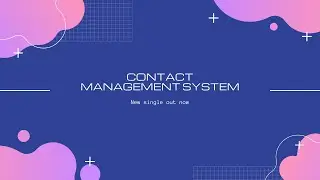 Contact management system Mean stack application