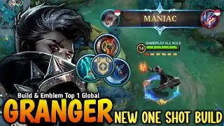 Almost SAVAGE!! New Granger One Shot Build & Emblem 100% Brutal Damage - Build Top 1 Global Granger