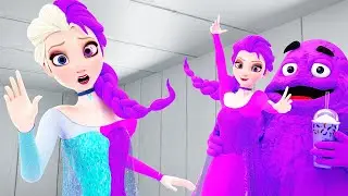 Elsa Frozen - Grimace Transformation!( Garten Of Banban 5 Animation!)