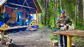 ЖИЗНЬ В ТАЙГЕ \ ИЗ ЕДЫ ОСТАЛАСЬ ТОЛЬКО РЫБА И СОЛЬ \ ВЫЖИВАНИЕ ПО-РУССКИ