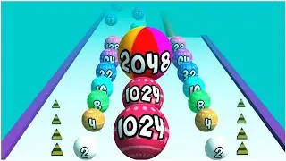 Merge 2048 Run Ball - 2048 merge ball - Gameplay Walkthrough - Max Levels (Lvl 1-20)