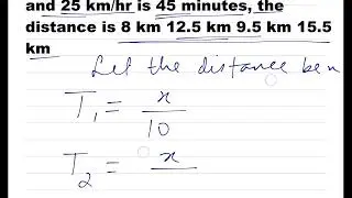 The difference in times when a man covers a certain distance at 10 km/hr and 25 km/hr is 45 min