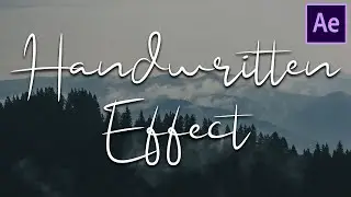 After Effects | Handwriting Animation Effect Tutorial (No Plugin)