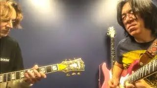 Playing with my Berklee Private Guitar Lesson Student