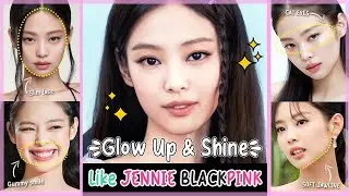 ✨ Glow Up like JENNIE BLACKPINK | Slim face, Soft Jawline, Cute Cheeks, Gummy Smile, Cat eyes