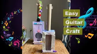 Earth Day Craft - Easy Guitar Craft 🎸 | DIY Recycled craft in 1 minute