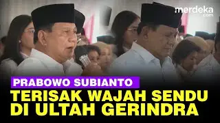 Momen Prabowo Bersedih Terisak dan Berwajah Sendu di Acara HUT Gerindra