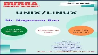 UNIX/LINUX Online Training @ DURGASOFT