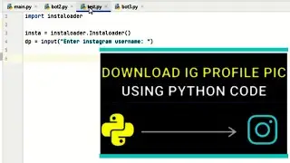 Download Instagram Profile Pic using python - python script - 2021