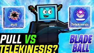 PULL VS TELEKINESIS - Blade Ball Roblox (which one is better)