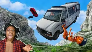 Police Van 🚨 vs Cliff Roads 😱 - [BeamNG.Drive]