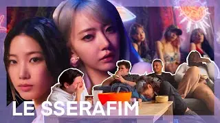 [KPOP REACT] LE SSERAFIM (르세라핌) - 'EASY' (MV + CHOREOGRAPHY REACTION by GRAVITY Crew) [ENG SUB]