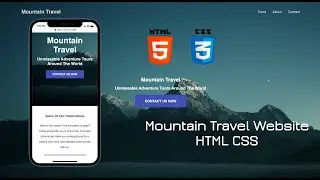 Responsive Mountain Travel Website - How to make a Mountain Travel Website using  HTML & CSS