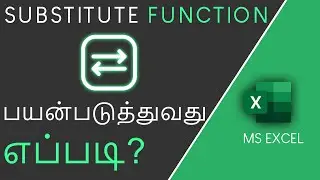 Substitute Function in Excel in Tamil