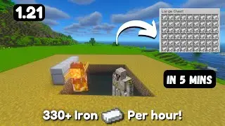 Minecraft 1.21 Easy IRON Farm Tutorial - 330+ Per Hour | Farms