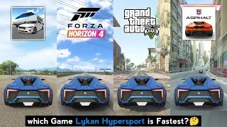 Lykan Hypersport Top Speed in 3D Driving Class, Forza Horizon 4, GTA 5 & Asphalt 9 - Car Games