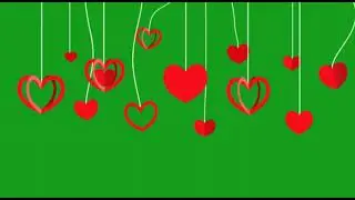 Hanging Heart Green Screen (animation) - Free to use - HD