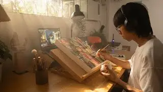 Making a studio ghibli painting -Spirited Away