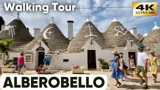 ALBEROBELLO, ITALY WALKING TOUR in 4K, Puglia, Summer 2024