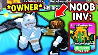 OWNER HELPS NOOB RESTART and Become PRO in Roblox Pull A Sword..