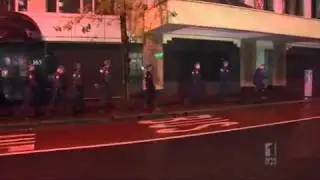 Riot police evict protesters from Sydney building