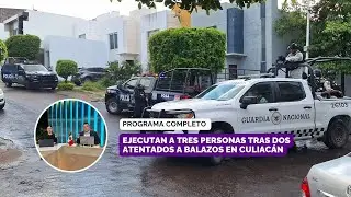 Ejecutan a tres personas tras dos atentados a balazos en Culiacán