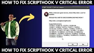 GTA V :  SCRIPT HOOK V CRITICAL ERROR | FIX MENYOO TRAINER | 100% PROOF
