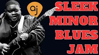 Sleek Minor Blues Jam | Guitar Backing Track (E Minor - 80 BPM)