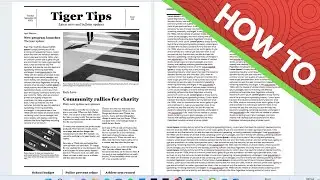 How to Make a Newspaper Format on Word Using a Template