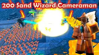 200 Sand Wizard Cameraman in Endless Mode Roblox Toilet Tower Defense