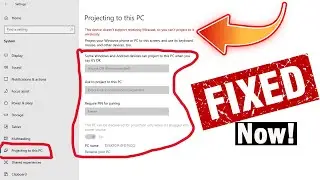 How To Fix [ Projecting to This PC ] Feature Disabled Problem in Windows 10 & Windows11 [ 100% Fix ]