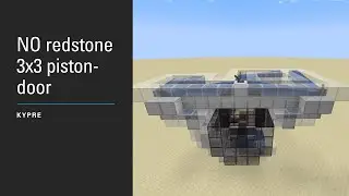 minecraft NO redstone 3x3 piston door