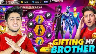 Gifting New Super Heroes Free Fire Bundle To My Brother 😍 Opening All 3 Bundle - Free Fire