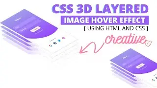 CSS 3d Layered Image Hover Effects - CSS Isometric Design | Layered Social Media Icon Hover Effects