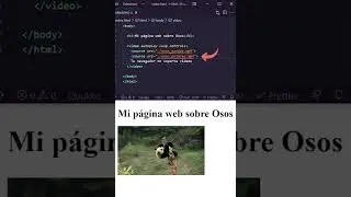 Cómo INSERTAR un VIDEO en HTML 👌😉  [HTML desde cero] #Shorts - 39