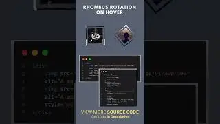 26/100 Html/CSS Animation: Rhombus rotation on hover Animation #shorts