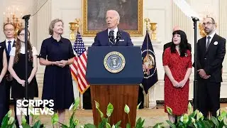 Biden speaks on Americans released in massive prisoner swap with Russia