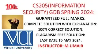 "Decoding CS205: Mastering GDBs in Information Security | Complete Tutorial & Explanation"#vu #cs205