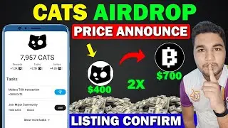 Cats Airdrop Price & Withdraw in Sept? - Cats Airdrop Listing Date | Cats Coin New Update